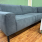 Sofa Couch Wohnlandschaft Grau Stoff